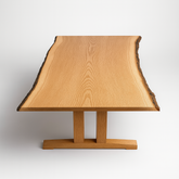 Live Edge Red Oak Single Slab Dining Table